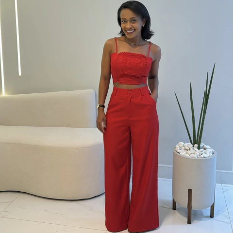 Conjunto Isadora Vermelho - comprar online