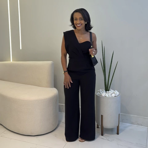 Macacão Rose Preto - comprar online