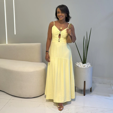 Vestido Sofia Amarelo - comprar online