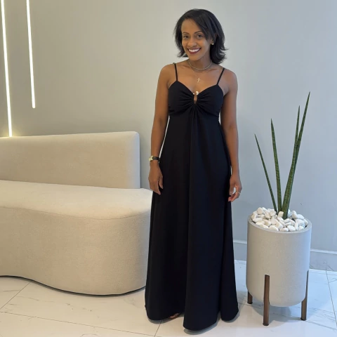 Vestido Longo Andreia Preto - comprar online