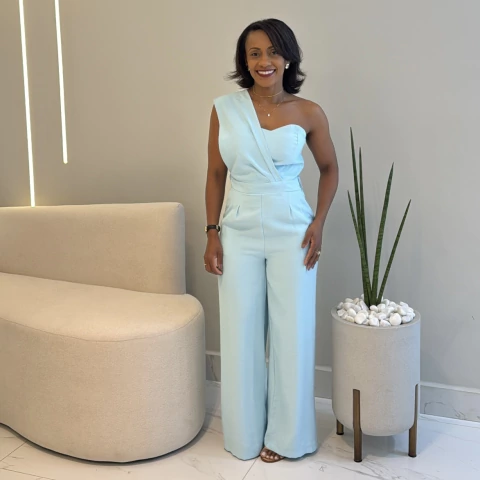 Macacão Rose Azul Bebe - comprar online