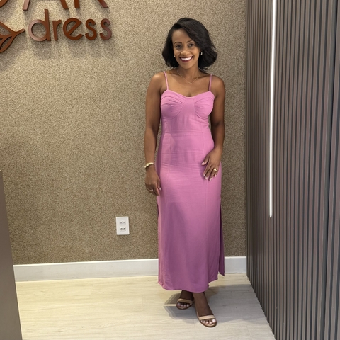 Vestido Raissa Rosa queimado - comprar online