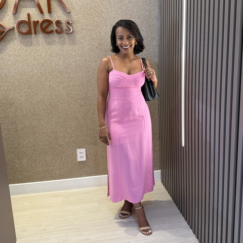 Vestido Raissa Rosa claro