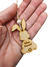 10 Conejos Para decorar Pascuas 6cm con hilo y esfera de madera