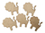 28 Figuras Mono 15cm Formas Fibrofacil Animales Mdf - tienda online