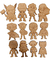 30 Superheroes Mini 5cm Fibrofacil Mdf Personajes