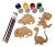 30 Dinosaurios Para Pintar Pincel 10cm Fibrofacil Pincel