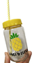 10 Frascos Vasos Anana Frutas Tropical Con Tapa Y Sorbete