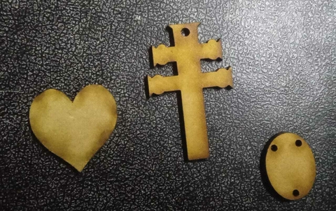 Combo Corazones Ovalos Cruces