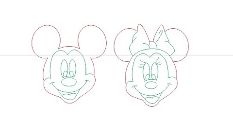 10 Mickey Minnie 10cm Fibrofacil Mdf Personajes - comprar online