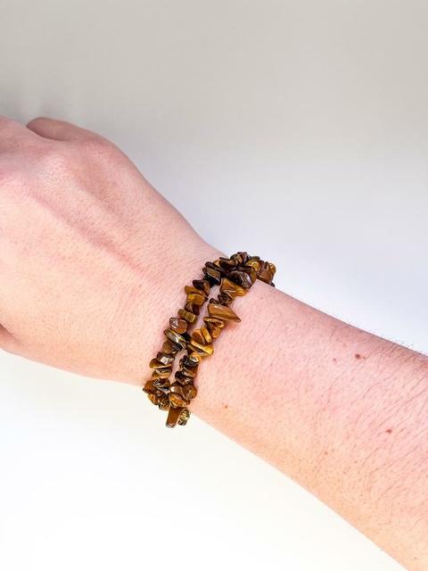 PULSEIRA DE CASCALHO OLHO DE TIGRE
