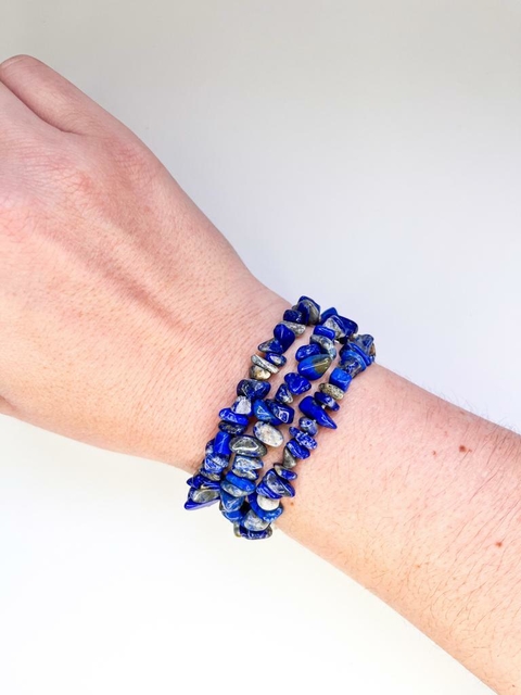 PULSEIRA DE CASCALHO LÁPIS LAZÚLI