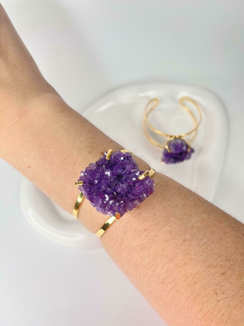 BRACELETE LUXO DRUSA DE AMETISTA