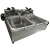 Fritadeira Elétrica Industrial 2 Cubas 14 L Inox Profissional