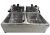 Fritadeira Elétrica Industrial 2 Cubas 14 L Inox Profissional - comprar online