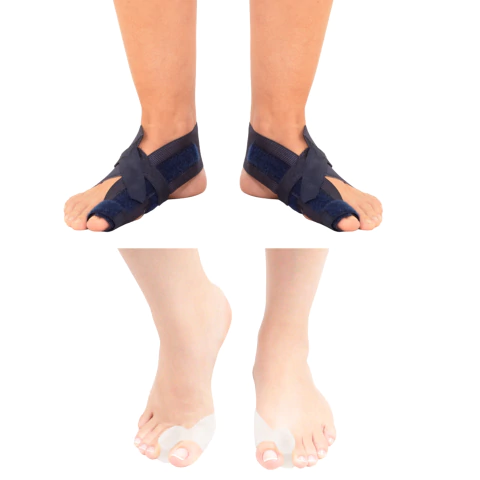 Combo 2 Corrector De Juanete Elástico + 2 Separador De Dedo Silicona