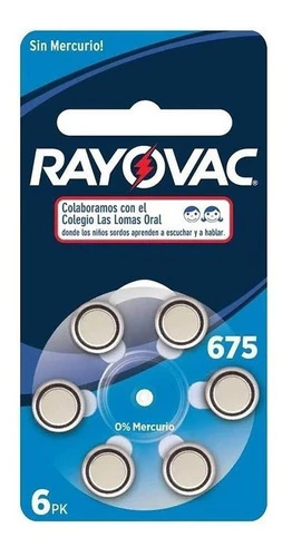 Pila Auditiva Rayocav Audifono Bateria Tamaño L-675