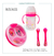 Kit Minnie Mickey Plato Termico Cubierto Vaso Antiderrame Na - Fix Salud Shop