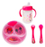 Kit Minnie Mickey Plato Termico Cubierto Vaso Antiderrame Na en internet