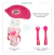 Imagen de Kit Bebe Plato Cubierto Vaso Asas Antiderrame Minnie Mickey