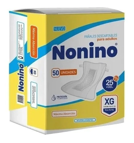50 Pañales Descartables Para Adulto Nonino Extra Grande