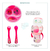 Imagen de Kit Minnie Mickey Plato Termico Cubierto Vaso Antiderrame Na