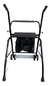 Andador Plegable Asiento Regulable Ruedas Respaldo De Apoyo - tienda online