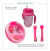 Combo Minnie Mickey Bebe Plato Termico Cubierto Vaso Pajita - comprar online