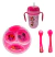 Combo Minnie Mickey Bebe Plato Termico Cubierto Vaso Pajita