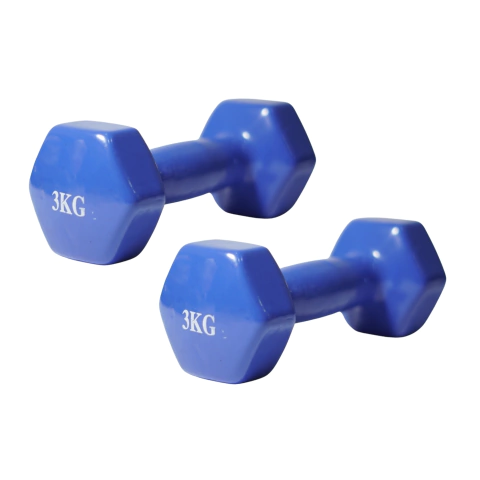 Mancuerna Hexagonal 3kg Gimnasio Mir Fitness Pesa Por Par