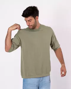 REMERA TEJIDA SPOT VERDE (R185) - comprar online