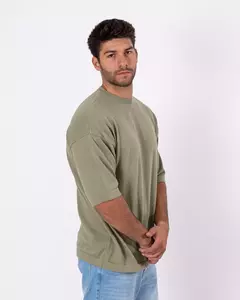 REMERA TEJIDA SPOT VERDE (R185)