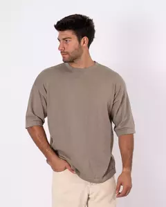 REMERA TEJIDA SPOT MARRON (R184) - comprar online