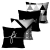 Kit 4 Capas para Almofadas Fé Preto e Branco 45cm x 45cm