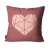 Kit 4 Capas para Almofadas Coração Geométrico Rose e Branco 45cm x 45cm - comprar online
