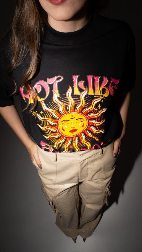 Conjunto T-shirt Preta + Calça Cargo Vinil - comprar online