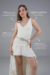 Body Decote V Duplo Essential Off White - comprar online