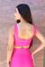Top Nath Rosa Fluor Tecido Canelado - Prat.Fitt