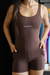 Macaquinho com bolso Marrom Brack Tecido Suplex - comprar online
