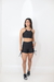 Short Fitness Feminino Amarração Preto Suplex