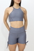 Short Fitness Feminino Amarração Cinza Suplex