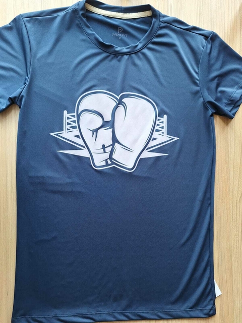 Camiseta Unissex Dry Fit Azul ( luvas )