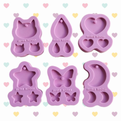 KIT com 6 Moldes para Joias - Pingente e Brincos (3cm)