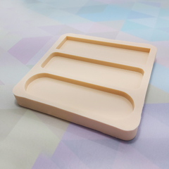 Molde de Silicone para Plaquinhas Retangulares Retângulos com 3 Modelos (10cm) 3 Cavidades - comprar online