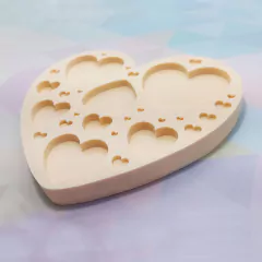 Molde Coleção de Corações em Tamanhos Variados (0,5 a 6 cm) - comprar online