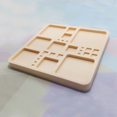 Molde de Plaquinhas Coleção de Quadrados em Tamanhos Variados (0,5 a 6 cm) - comprar online
