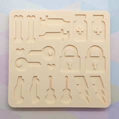 Molde Coleção com 8 Modelos Diversos - Vacina e Outros - 16 Cavidades - 4 cm