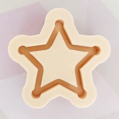Molde SHAKER - Estrela Xerife (5cm) - Tampa, Acetato e Espelho Compatíveis