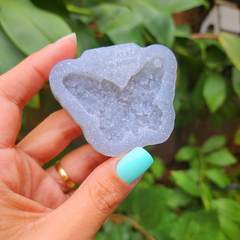 Molde Borboleta (6cm) com efeito de pedras pequenas e COM FURO - Textura de Pedras com Efeito Cristal na internet