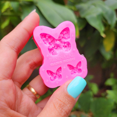 Molde de Borboleta para Joias - Pingente e Brincos (3cm) com Textura de Pedras com Efeito Cristal na internet